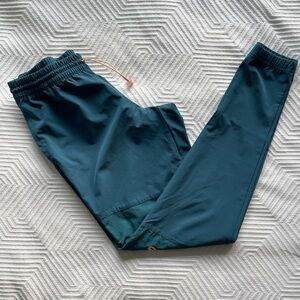 Adidas Women’s S Primegreen Aeroready Sportphoria Jogger Pants Teal Coral EUC